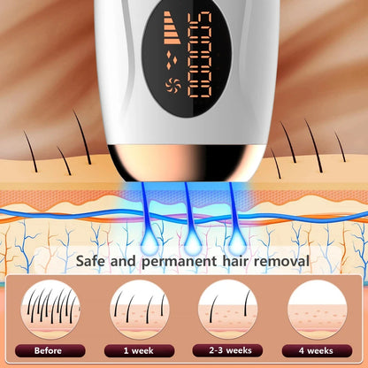 ipl hair removal device for painless body and facial hair removal
