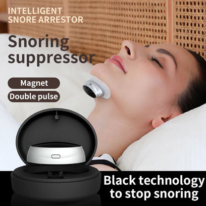 Anti-Snore Device with Dual-Pulse Stimulation - Sleep Apnea Relief, Snore Reduction,  Muscle Trainer for Silent Night