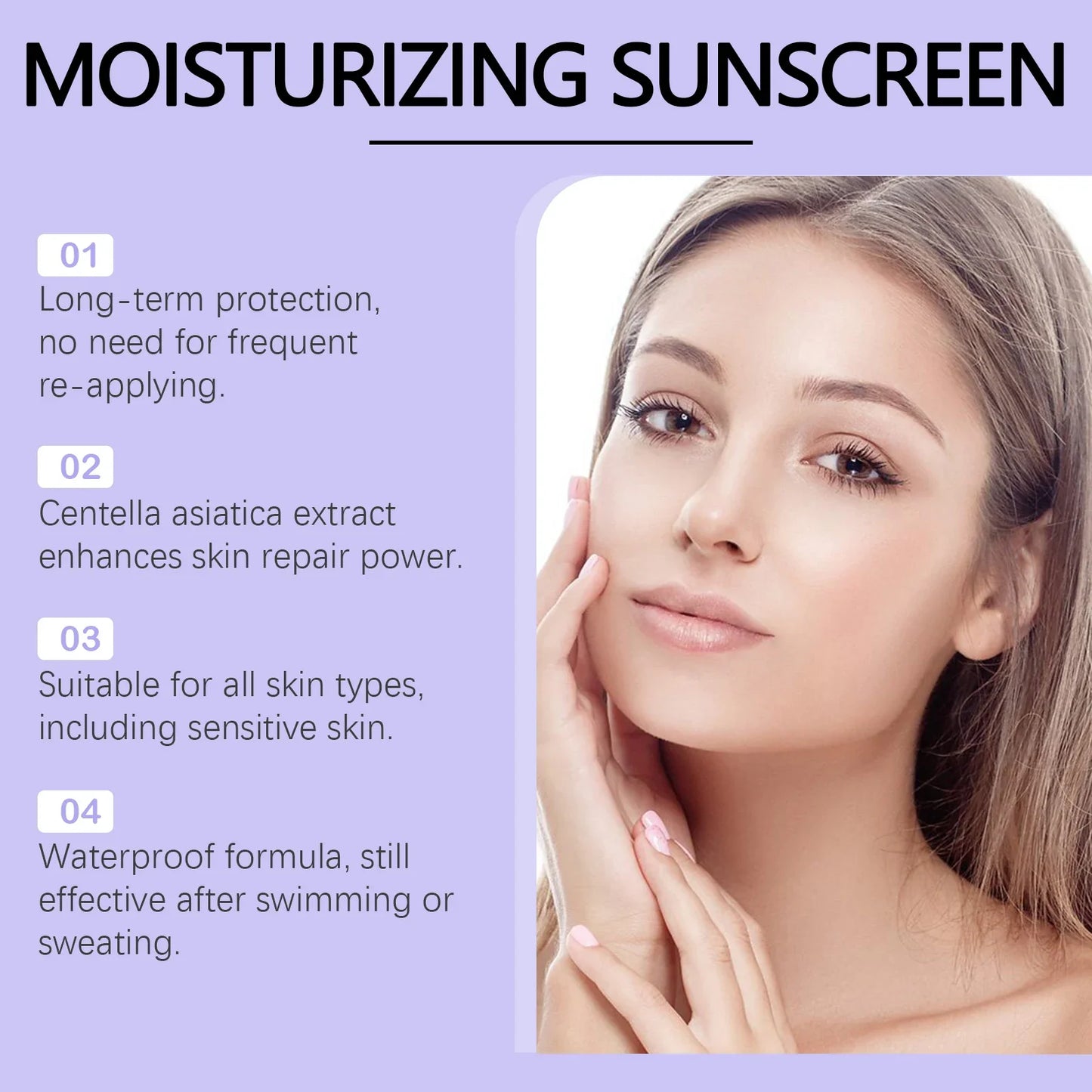 Sunscreen Cream Spf 90+ UV Protective Sunburn Repairing Cream Sun Block Isolation Lotion Moisturizing Oil-Control Face Body Care