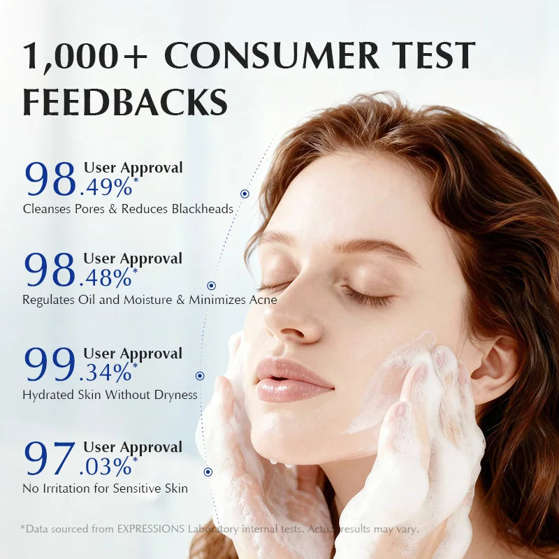gentle cleanser for unclogging pores and brightening skin
