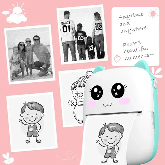 MINI Portable Thermal Printer Wireless Memo Label Machine