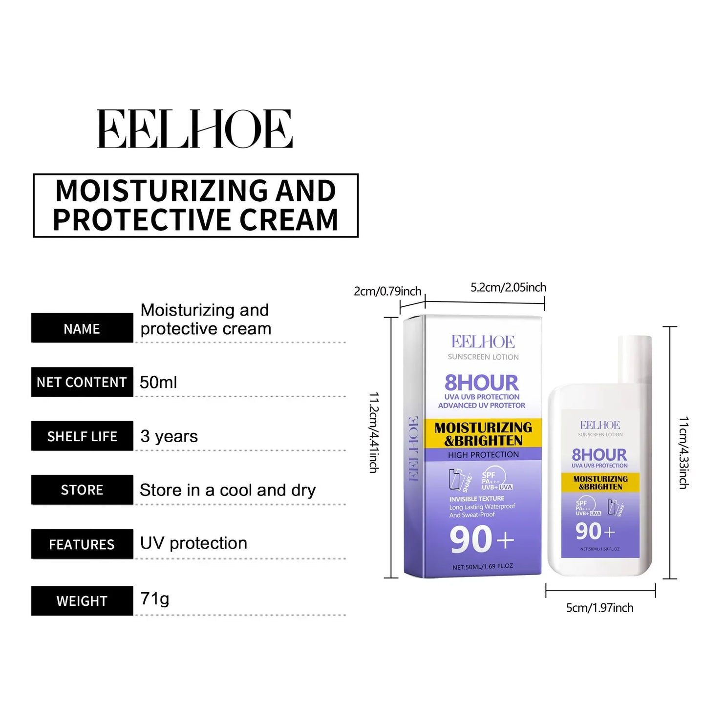 Sunscreen Cream Spf 90+ UV Protective Sunburn Repairing Cream Sun Block Isolation Lotion Moisturizing Oil-Control Face Body Care
