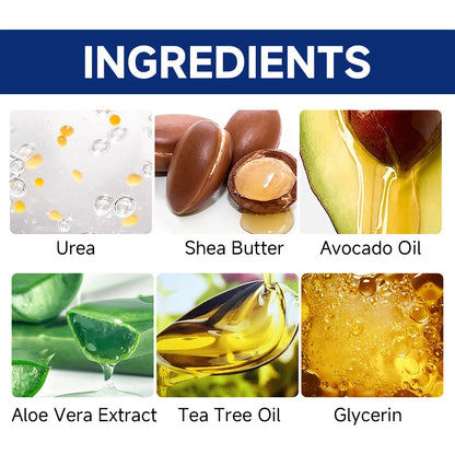 Foot Cream for Cracked Heels & Dry Skin - Intensive Moisturizing Treatment, Callus Remover, Diabetic Foot Care.