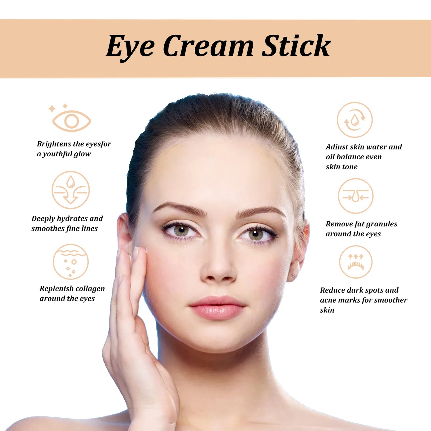 Snail Collagen Eye Cream Stick – Anti‑Wrinkle, Dark Circle Brightening & Firming Treatment