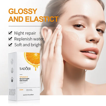 20pcs/box SADOER Sleeping Facial Masks Face Moisturizing Hydrating Anti-aging Whitening Anti Wrinkles Face Mask Facial Skin Care