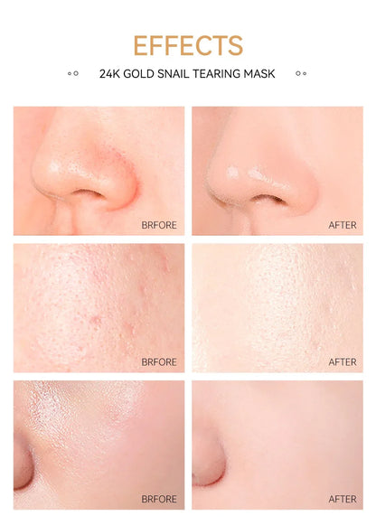 24K Gold Sakura Peeling Face Mask Anti Wrinkle Whitening Blackhead Removal Facial Tear Off Mask Skin Care Products