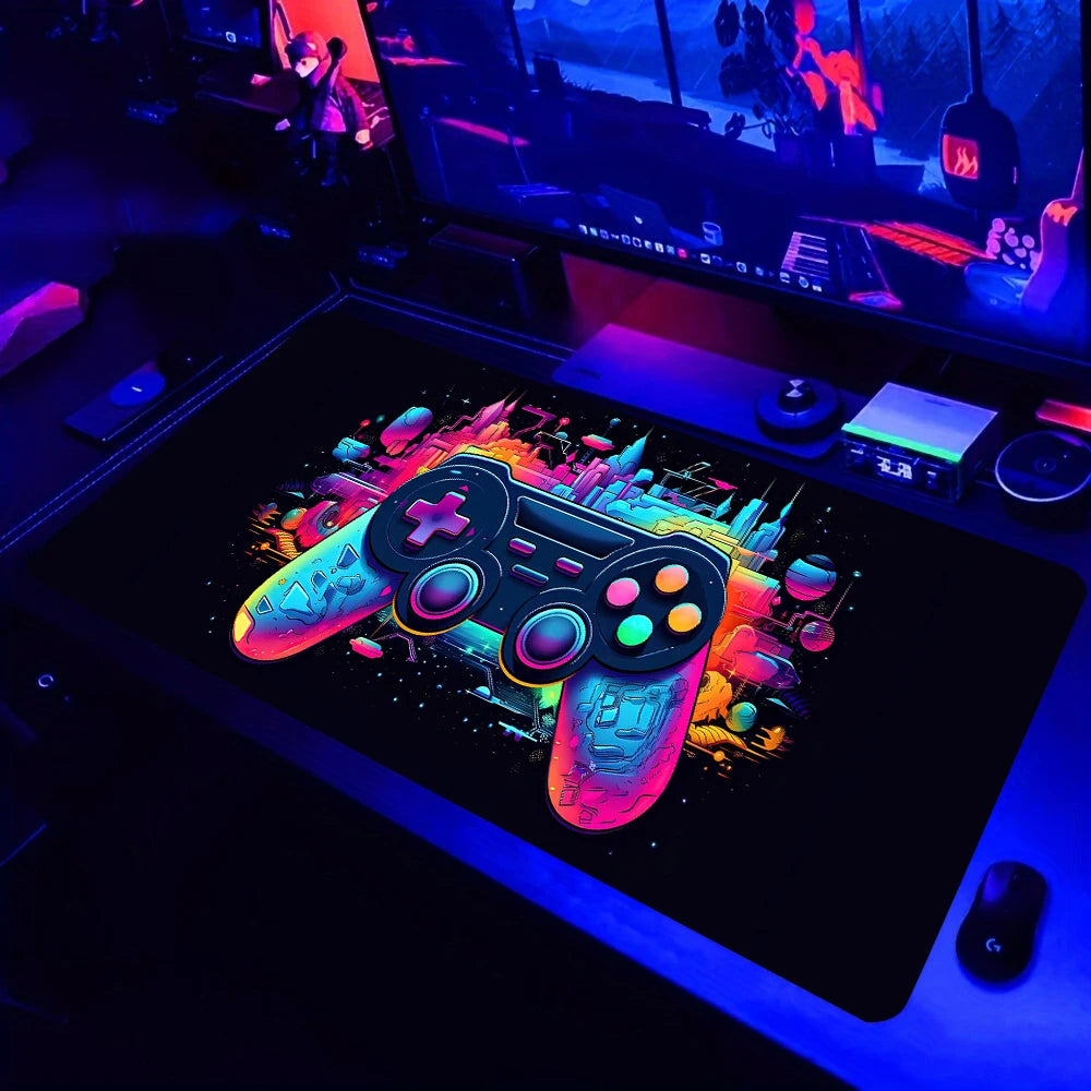 Gamepad Pattern Mouse Pad Large Gaming Mousepad