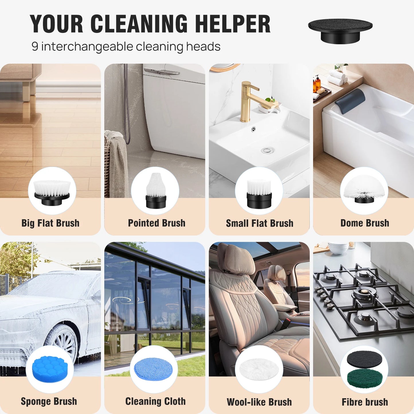 DayPlus Electric Spin Scrubber Cordless Rechargeable