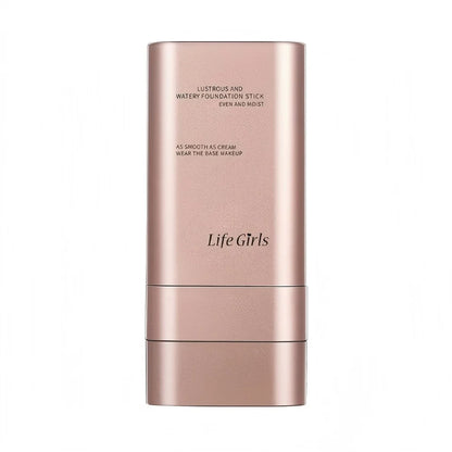 Life Girls Watery Double-Headed Foundation Stick with Brush, Natural Long-Lasting Flawless Makeup For Facial Concealer Cosmetics