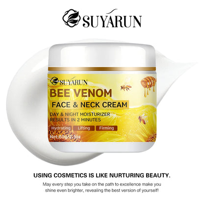 Bee Venom Collagen Anti-Aging Face Cream | Firming Lifting Moisturizer | Wrinkle Reduction | 24H Hydration.