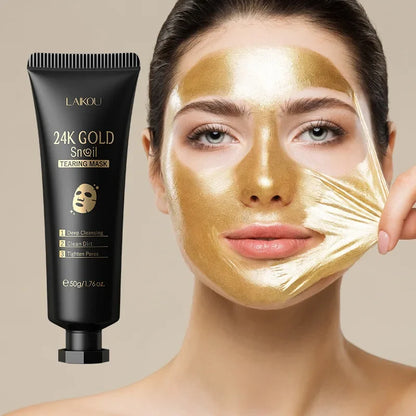 24K Gold Sakura Peeling Face Mask Anti Wrinkle Whitening Blackhead Removal Facial Tear Off Mask Skin Care Products