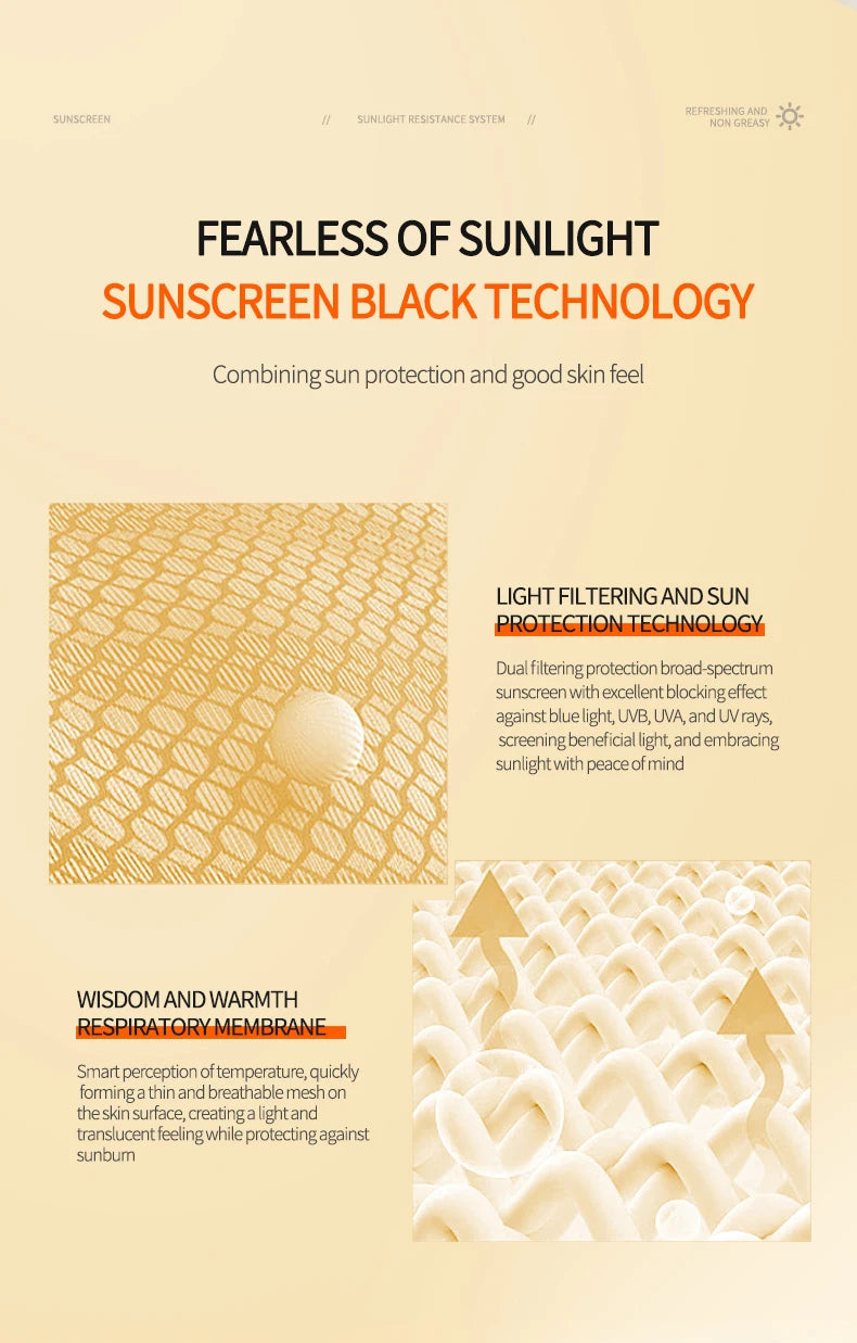 Original SPF50+ Sunscreen Lotion Cream Lasting Moisturizing Refreshing Light and Non Greasy To Prevent Facial and Body Sunburn