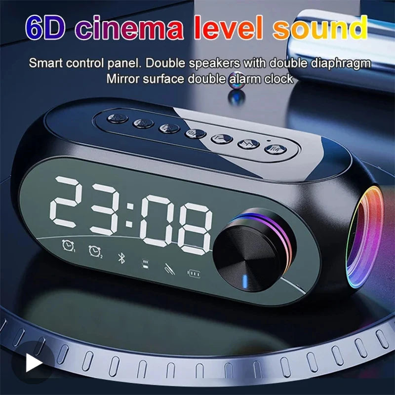 Alarm Clock Radio FM Bluetooth Speaker Portable