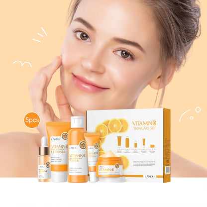 vitamin c skincare set for brightening and even skin tone
