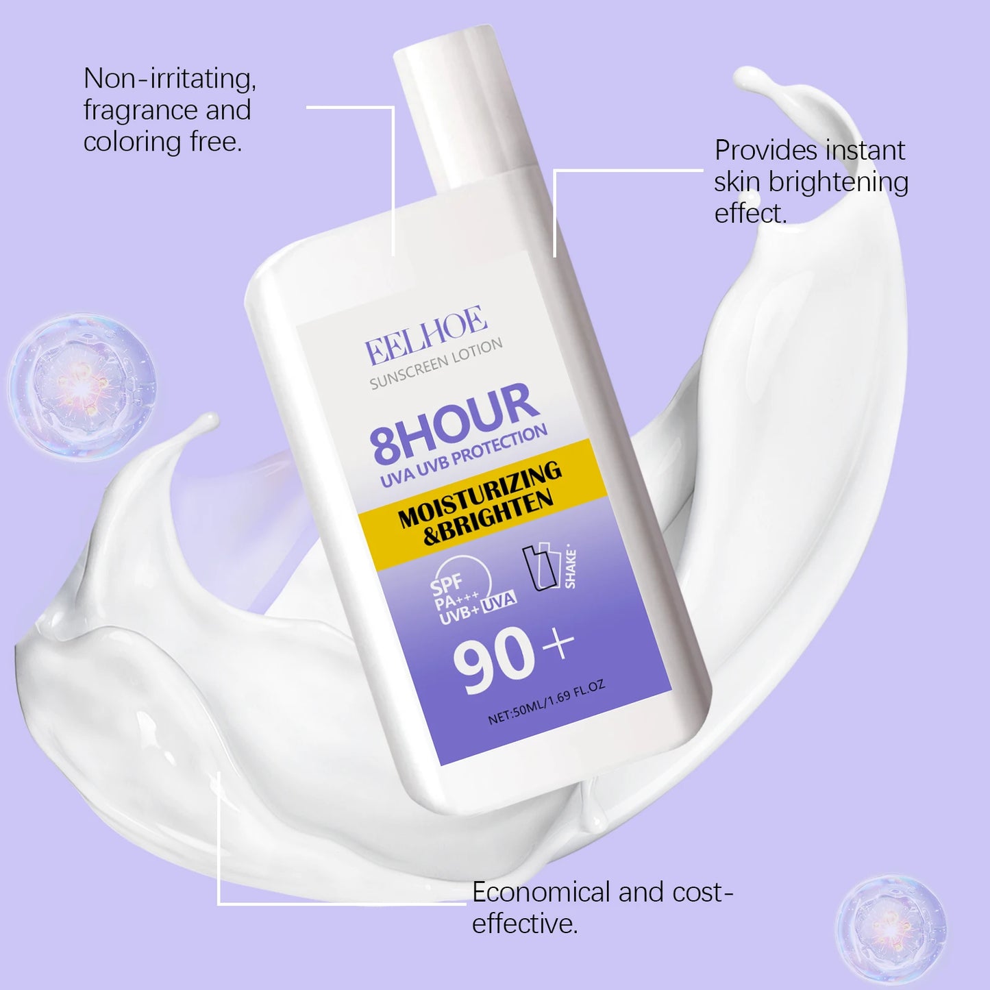 Sunscreen Cream Spf 90+ UV Protective Sunburn Repairing Cream Sun Block Isolation Lotion Moisturizing Oil-Control Face Body Care