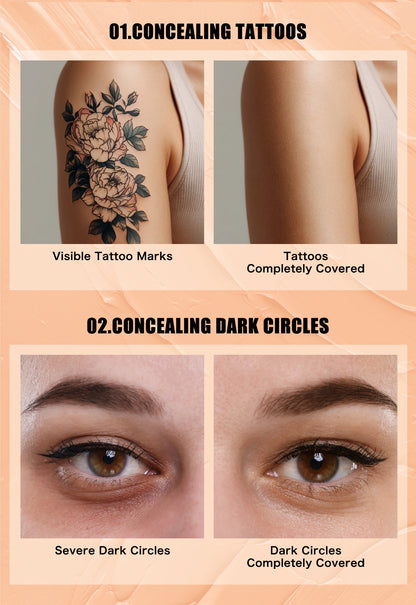 Four-Color Concealer to Cover Dark Circles, Tattoos, Acne Marks, Facial Concealer, Contouring, Waterproof Foundation, Beauty Makeup