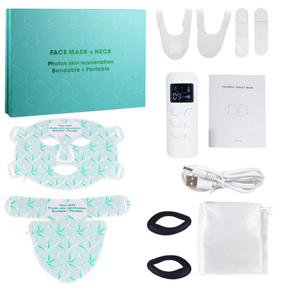 LED 8‑Color Face & Neck Mask – Anti‑Aging, Acne & Skin Tightening