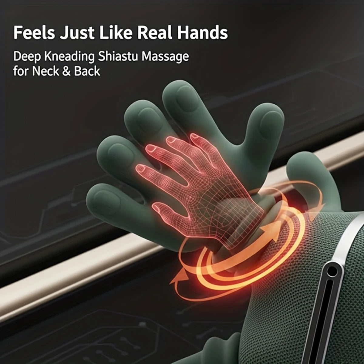 4D Bionic Finger Neck Shoulder Massager Wireless Neck Cervical Trapezius Kneading Massage Shawl Brushless Motor Neck