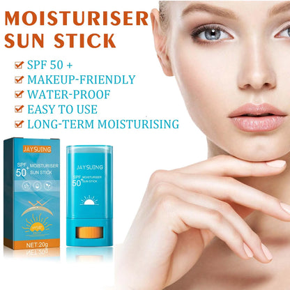 Moisturiser Sun Stick SPF50+ UV Protection Waterproof & Sweatproof Lightweight Non-Greasy Isolation Face Body Sunblock Stick