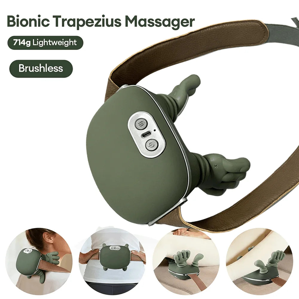 Neck Shoulder Massager Finger Pressure Shiatsu Neck Back and Shoulder Massager Electric Kneading Neck Deep Massage Muscle Relax