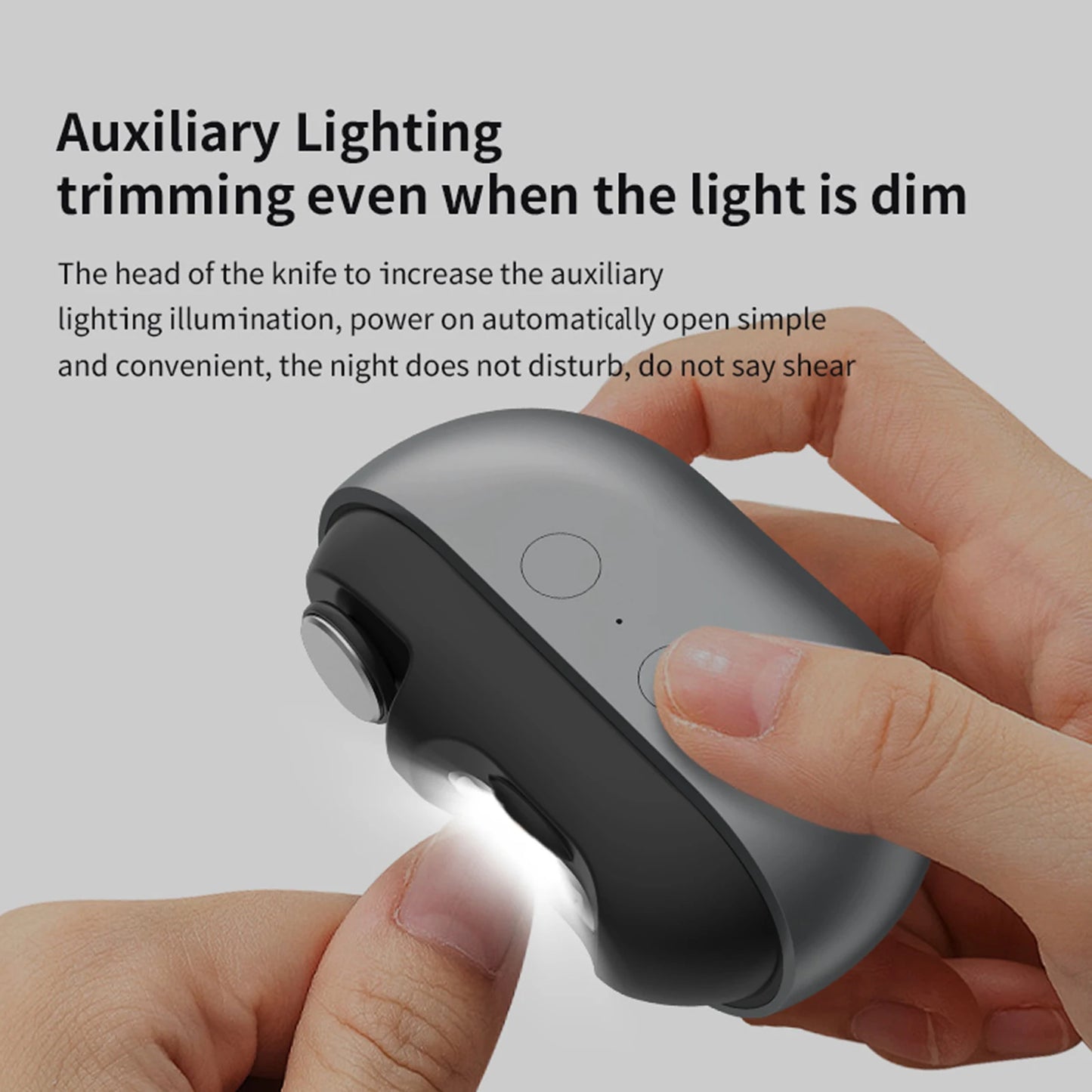 Electric Nail Cutter | 2-in-1 Trimmer & Polisher with LED