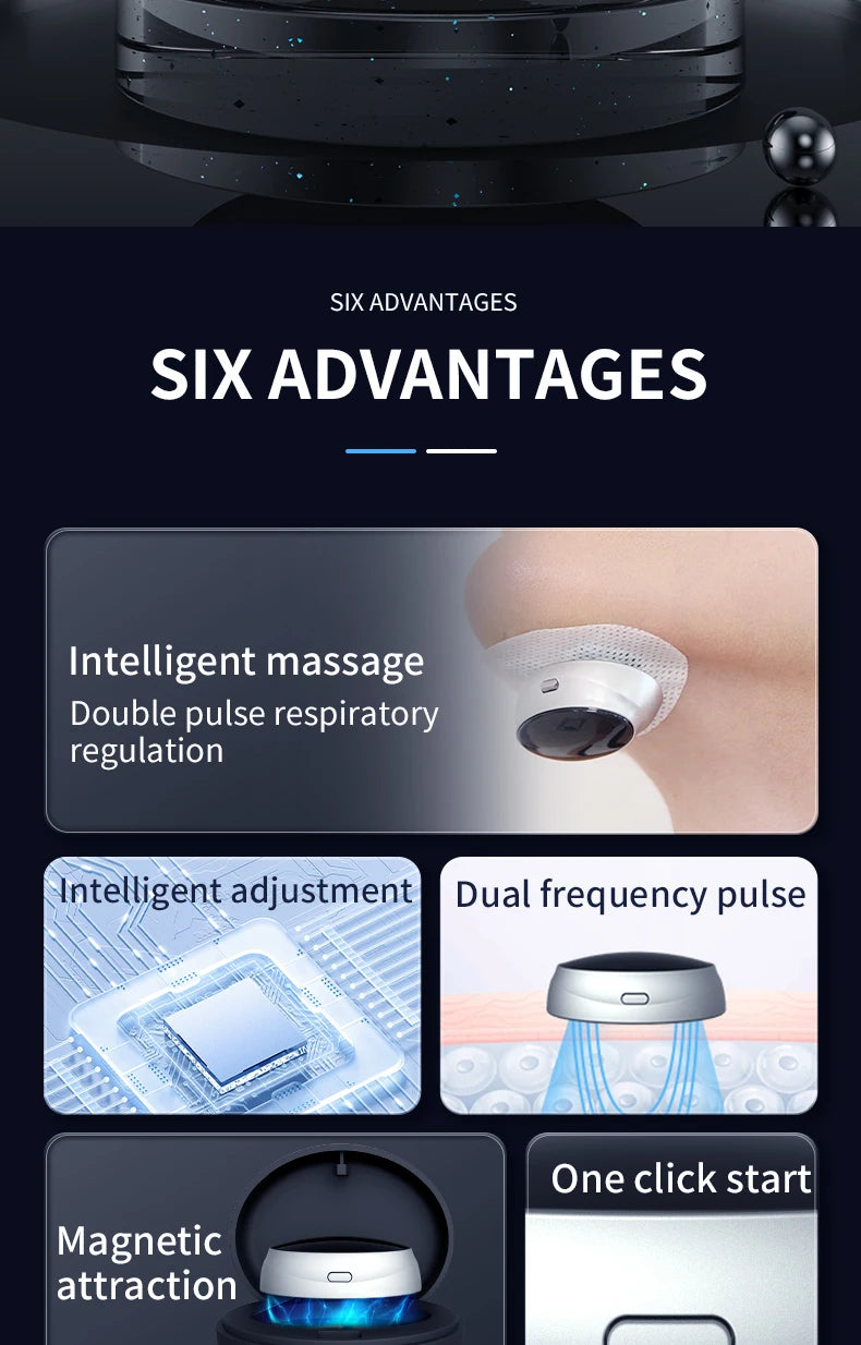 Anti-Snore Device with Dual-Pulse Stimulation - Sleep Apnea Relief, Snore Reduction,  Muscle Trainer for Silent Night