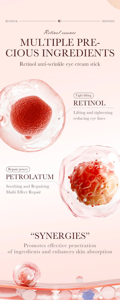 Retinol Eye Cream Stick Removing Anti Dark Circles Under the Eyes Moisturizing Firming Eyes Brighten Eye Skin Care Products