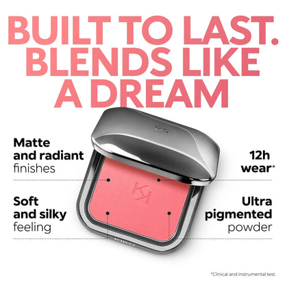 KIKO Unlimited Blush Long Lasting Rouge Powder Blusher With a Buildable Result Lipstick Cheek Pocket Blush Easy To Apply Color