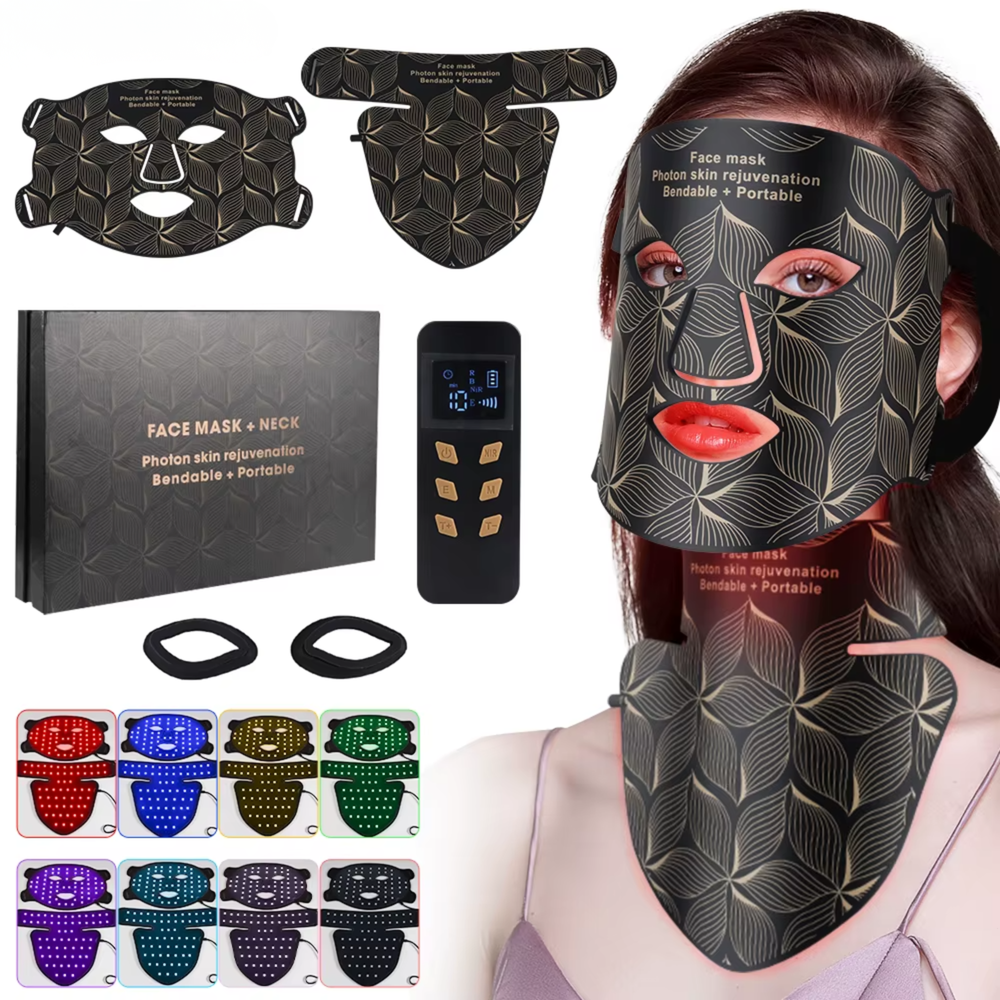 LED 8‑Color Face & Neck Mask – Anti‑Aging, Acne & Skin Tightening